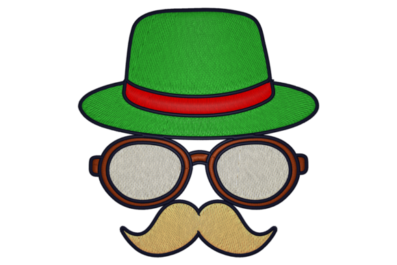 A Chic Hat, Glass, and Moustache Design for Boutique Apparel