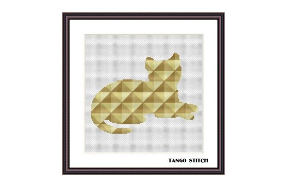 Beige Cat Geometric Cross Stitch Pattern Review for Seasonal Creations