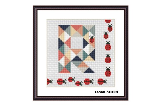 Letter R Ladybugs Geometric Cross Stitch: A Seasonal Designer Review