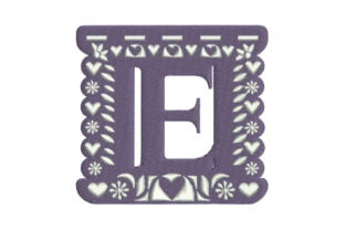 Papel Picado Alphabet E: A Festive Monogram for Seasonal Collections