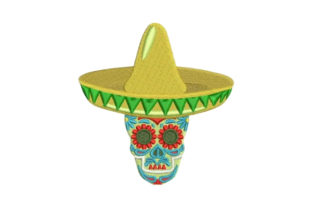 Reviewing the Sugar Skull Wearing a Sombrero Embroidery Design
