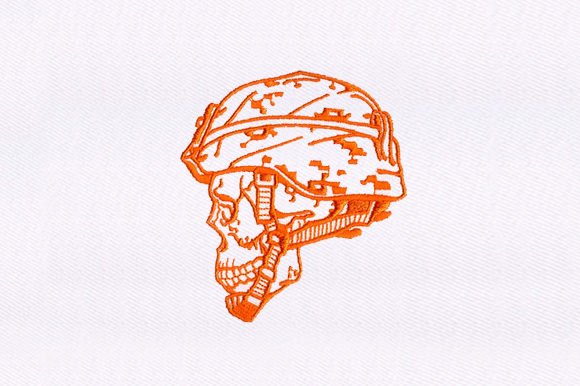 Skull Soldier: A Bold Embroidery Design for Personalized Gifts