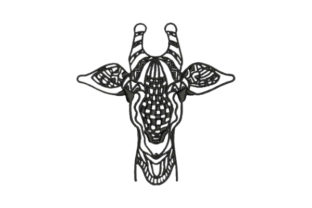 The Giraffe Zentangle: A Unique Holiday Embroidery Asset